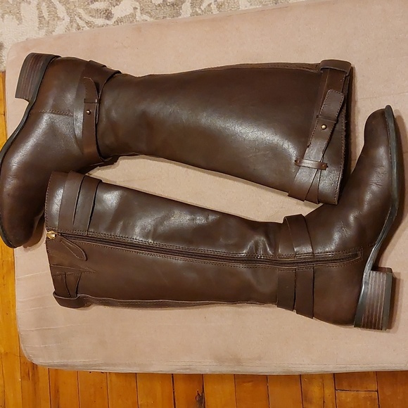 Franco Sarto Leather Riding Boots Size 8M - Picture 1 of 12